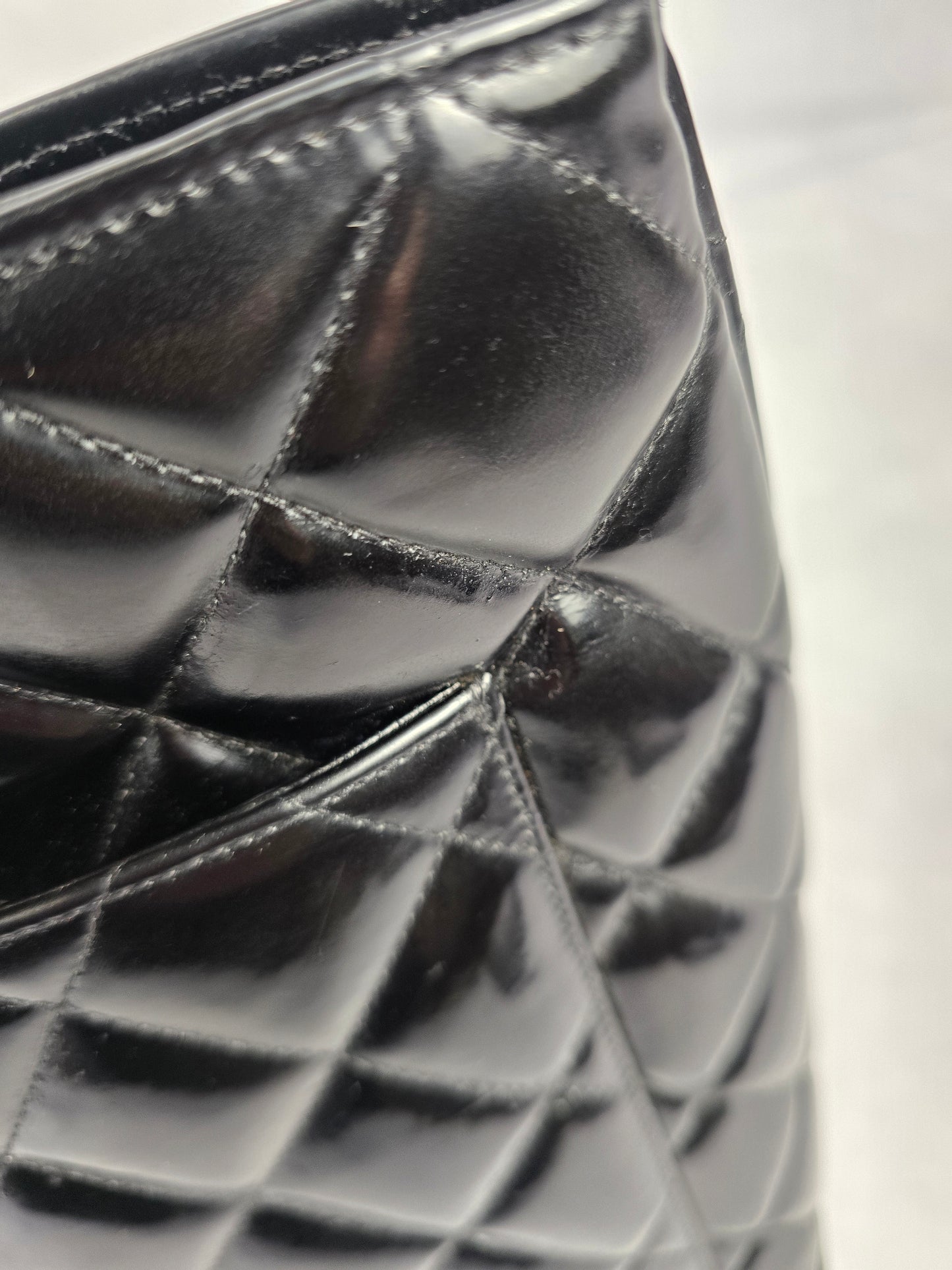 Chanel Medallion Tote in Black Quilted Patent