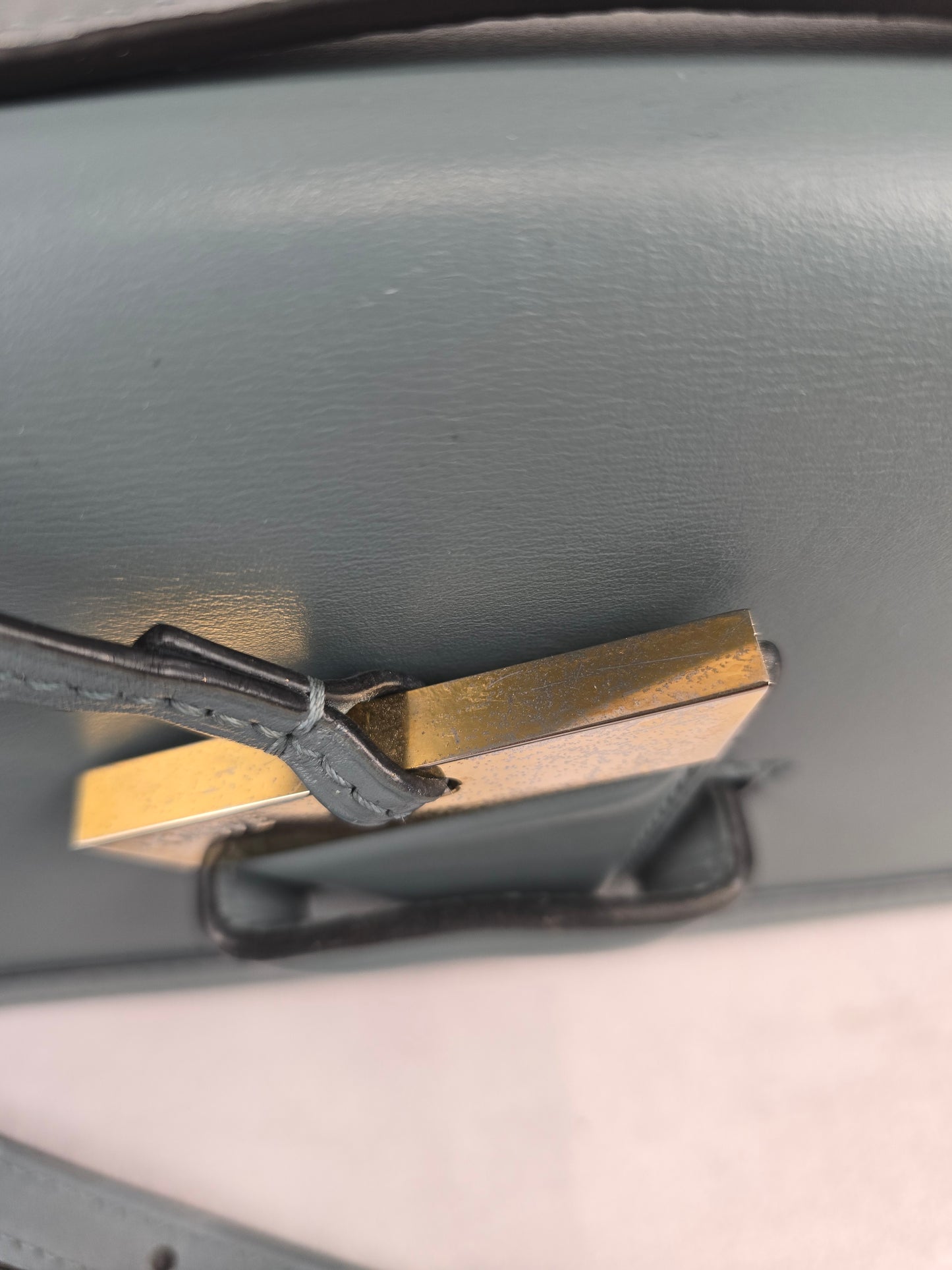 Loewe Small Barcelona in Stone Blue Leather