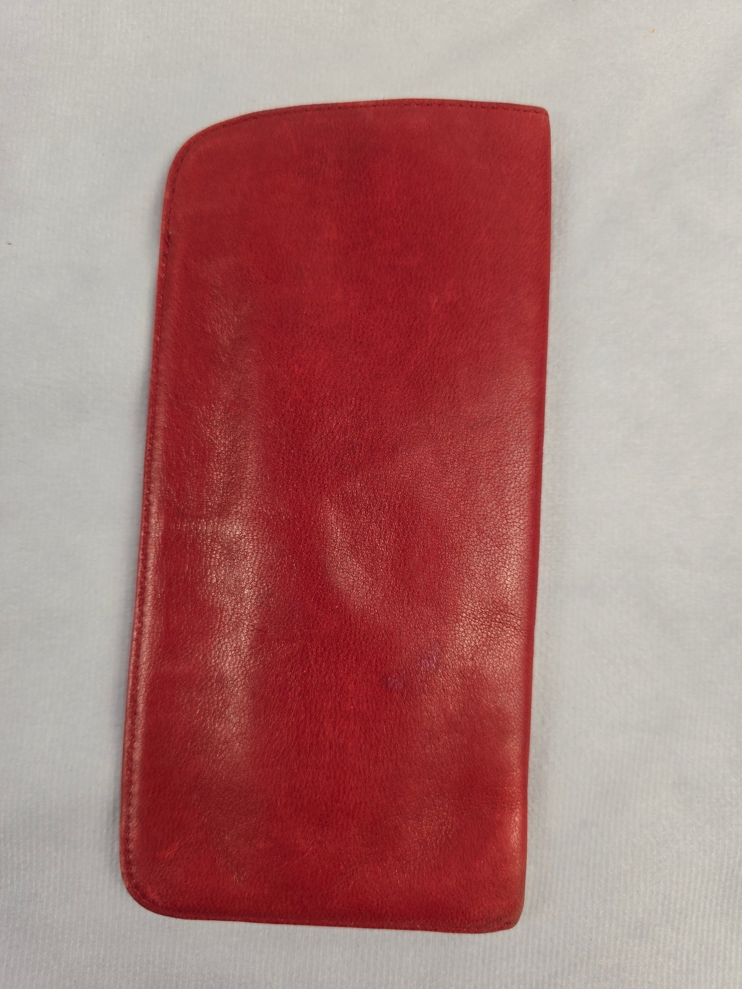 Chanel Vintage Red Lambskin Eyeglass/Sunglass Pouch