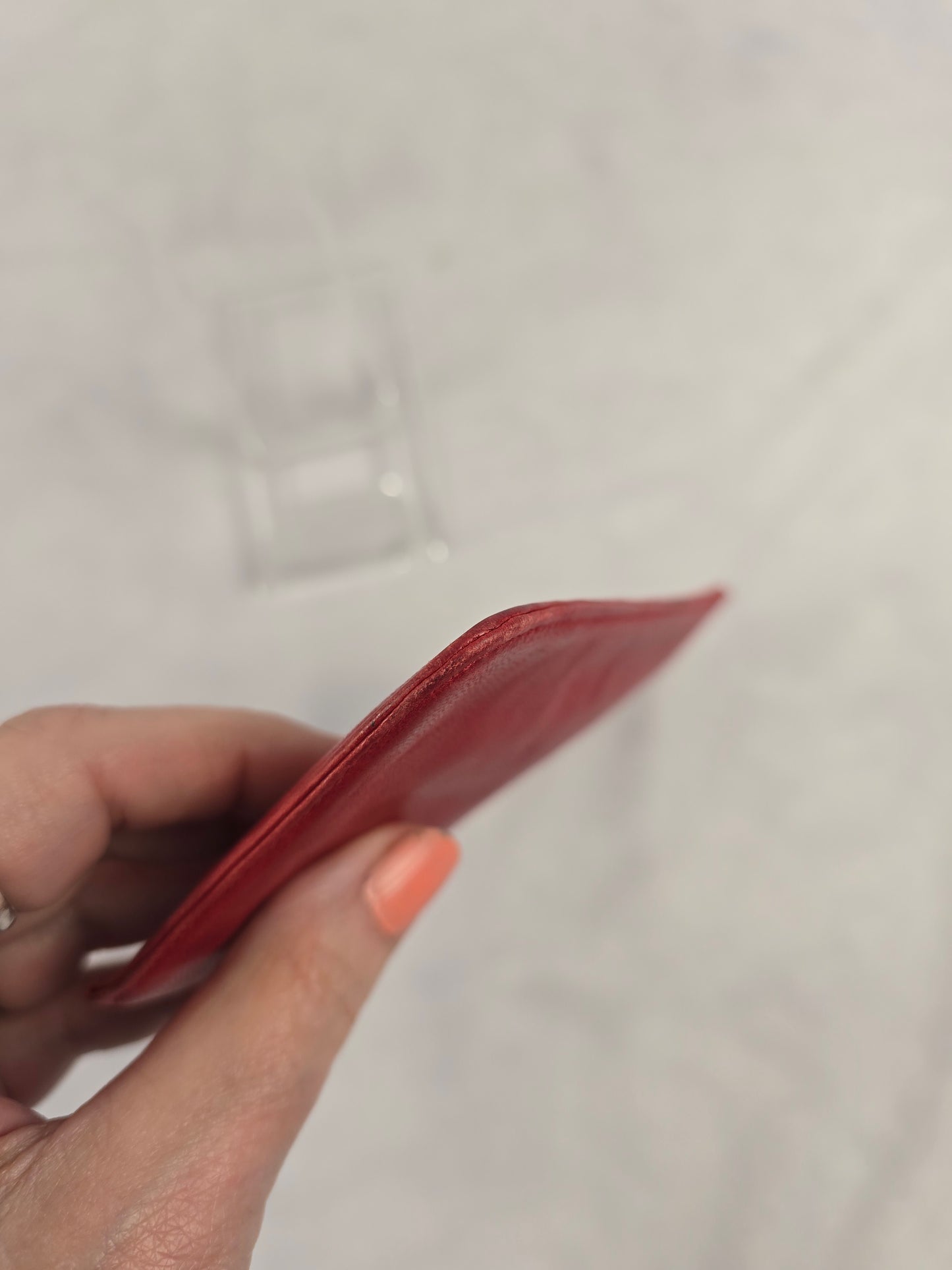Chanel Vintage Red Lambskin Eyeglass/Sunglass Pouch