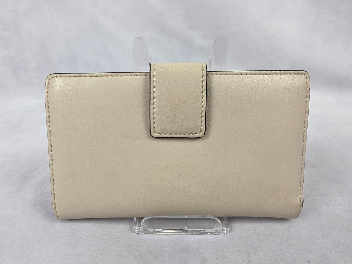 Fendi Roma Long Continental Flap Wallet - Bone Beige Leather