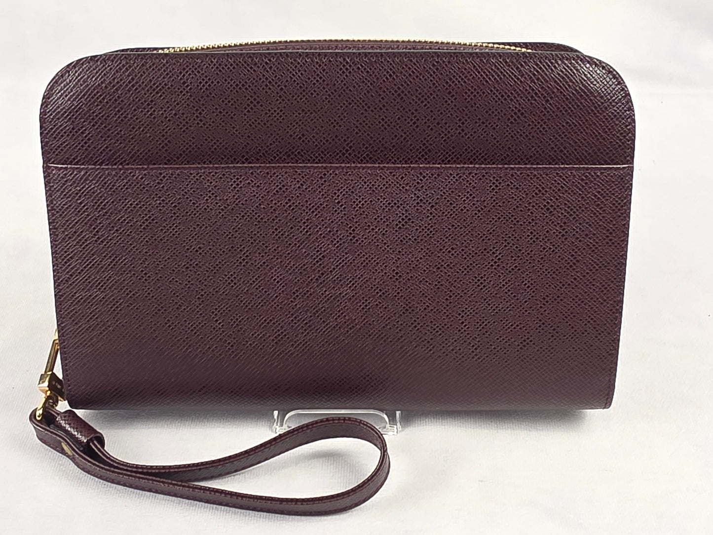 Louis Vuitton Taiga Baikal Clutch Bag Acajou Burgundy