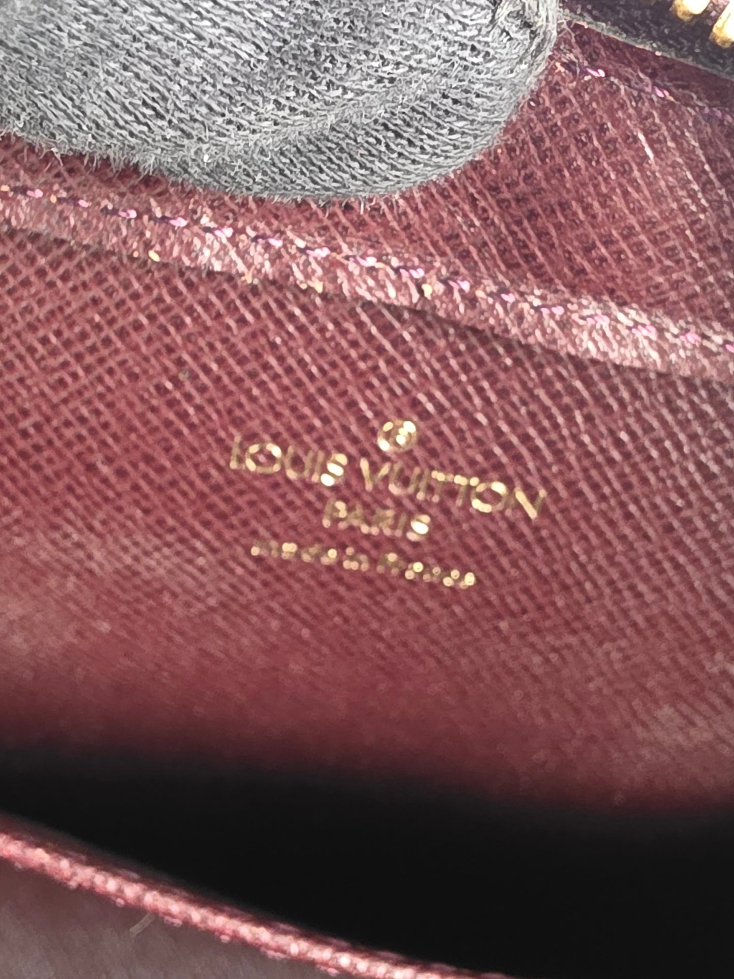 Louis Vuitton Taiga Baikal Clutch Bag Acajou Burgundy