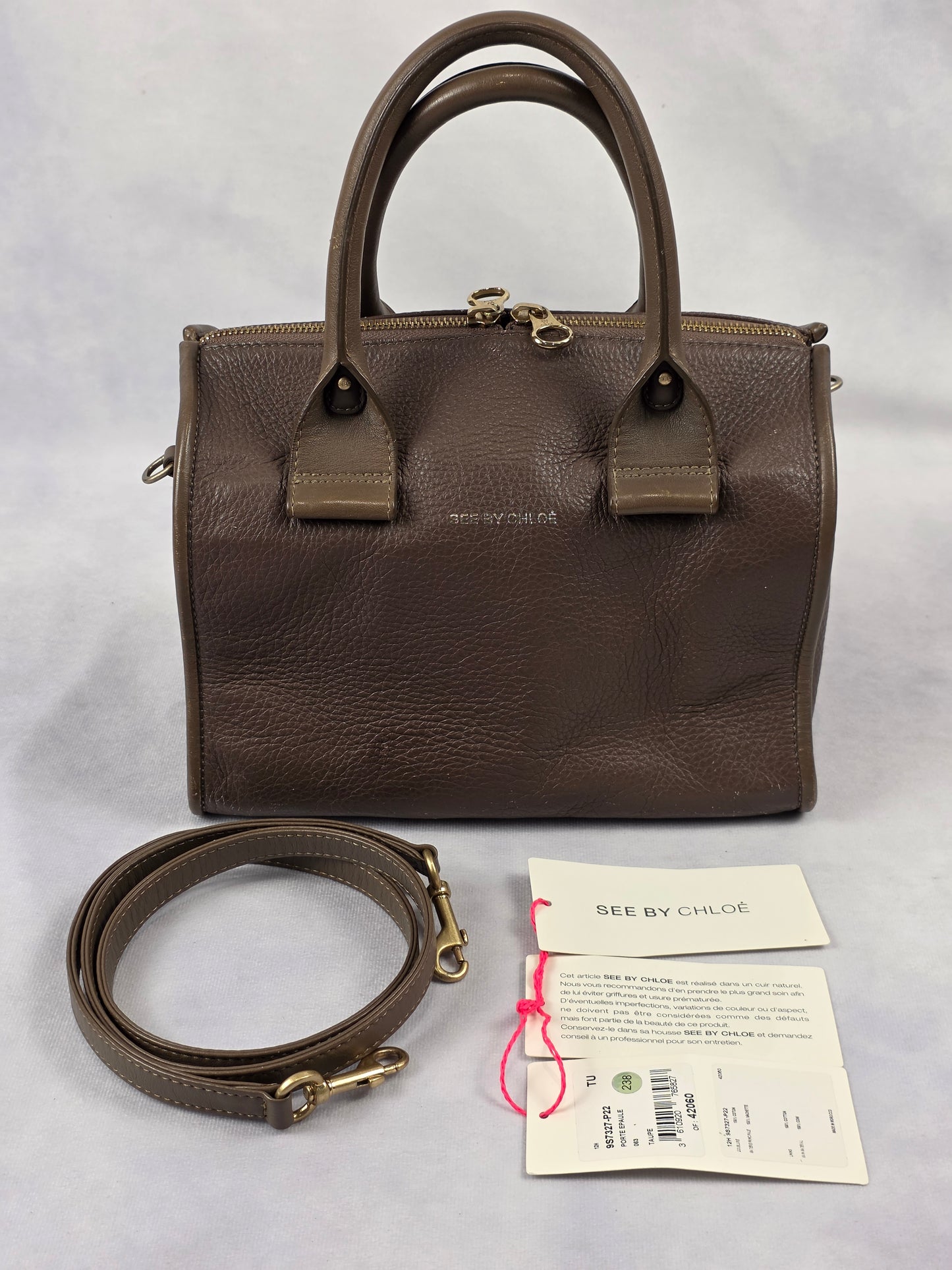 See by Chloé "April" Small Leather Satchel / Boston Bag