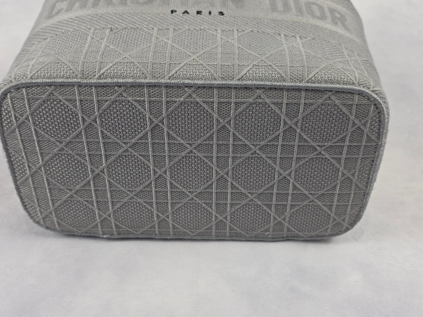 Christian Dior DiorTravel Vanity Case – Gray Cannage Embroidered Canvas