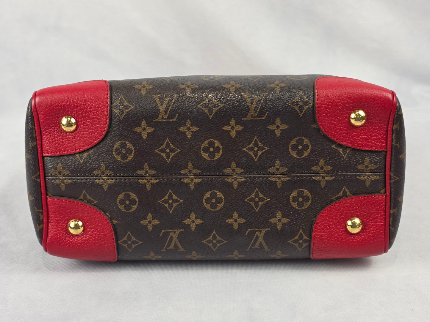 Louis Vuitton Monogram Retiro NM Handbag Coquelicot Red 2Way Shoulder Bag