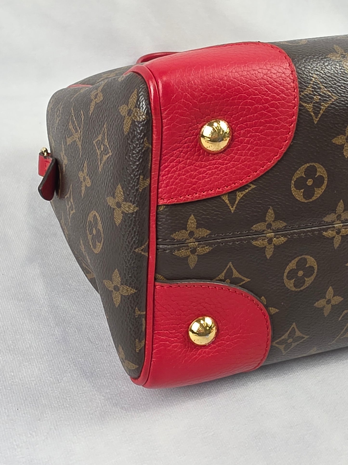 Louis Vuitton Monogram Retiro NM Handbag Coquelicot Red 2Way Shoulder Bag