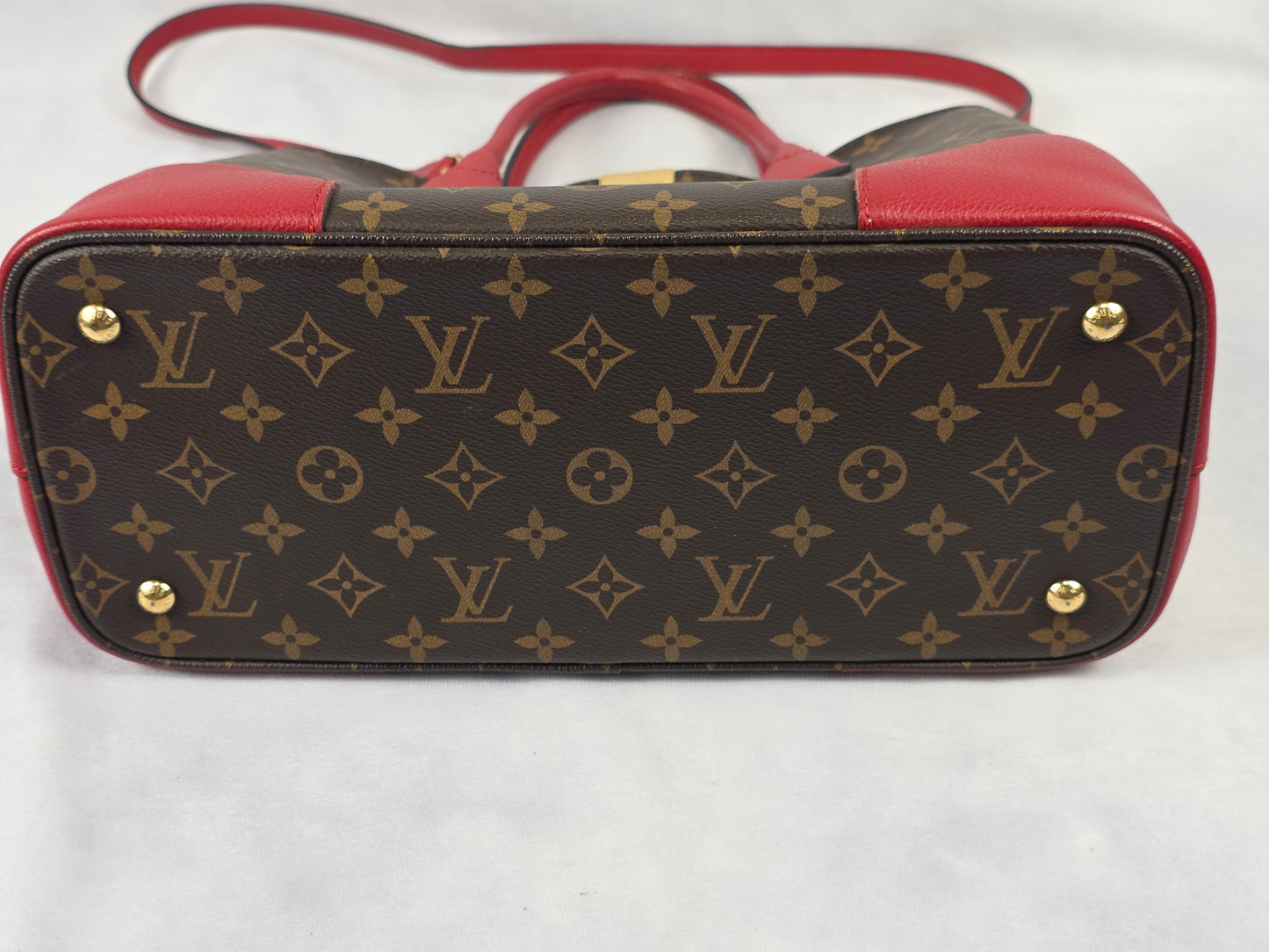 Louis Vuitton Flandrin Monogram Canvas Tote Bag Cherry Red 2WAY Bag