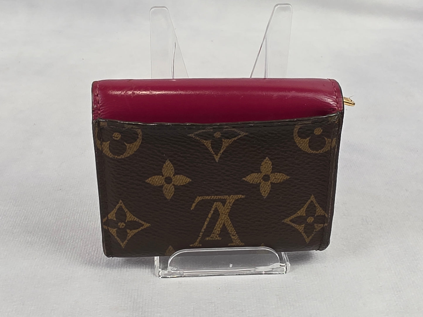 Louis Vuitton Monogram Zoe Wallet Fuchsia Pink Compact Tri-Fold
