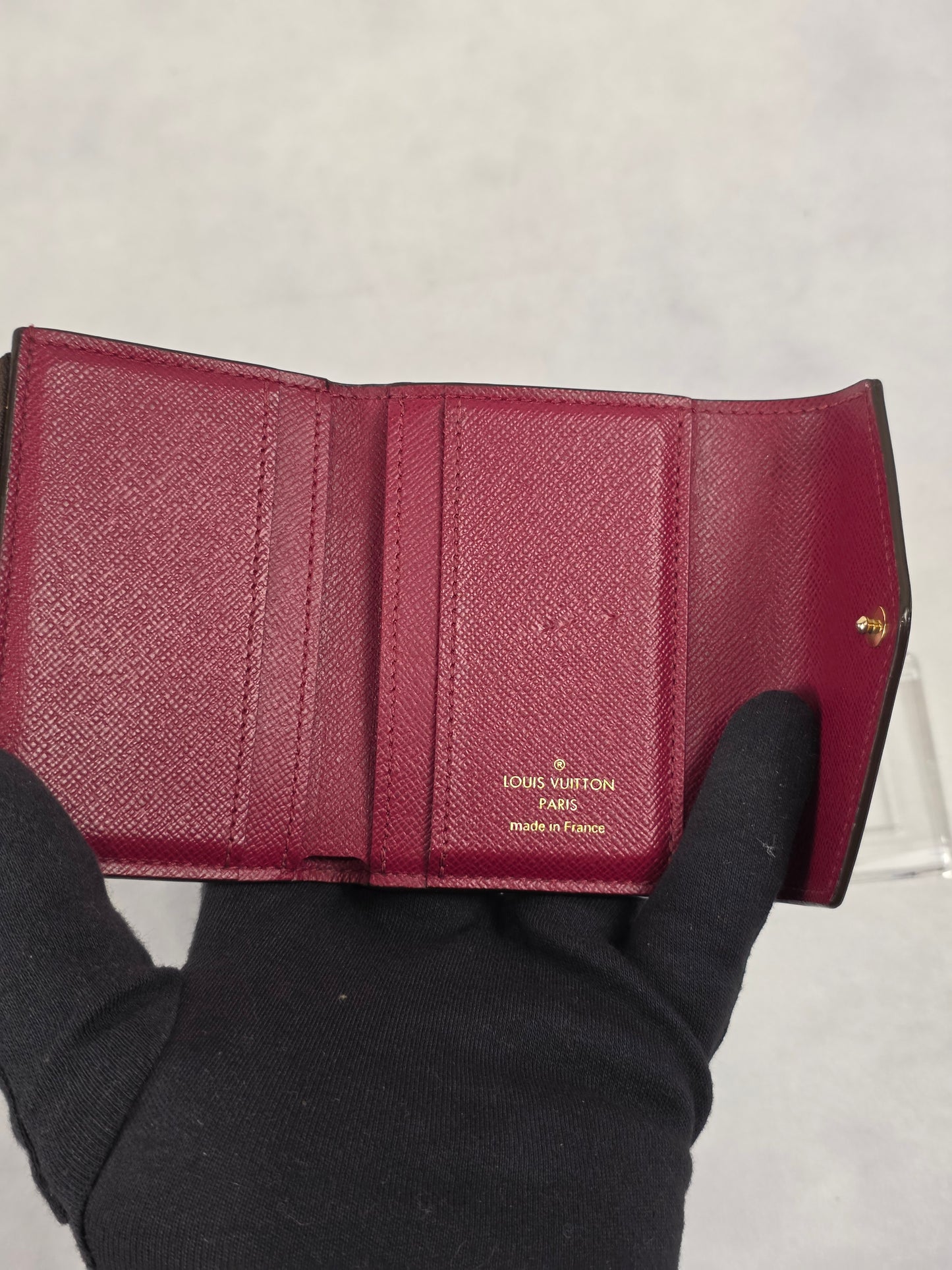 Louis Vuitton Monogram Zoe Wallet Fuchsia Pink Compact Tri-Fold