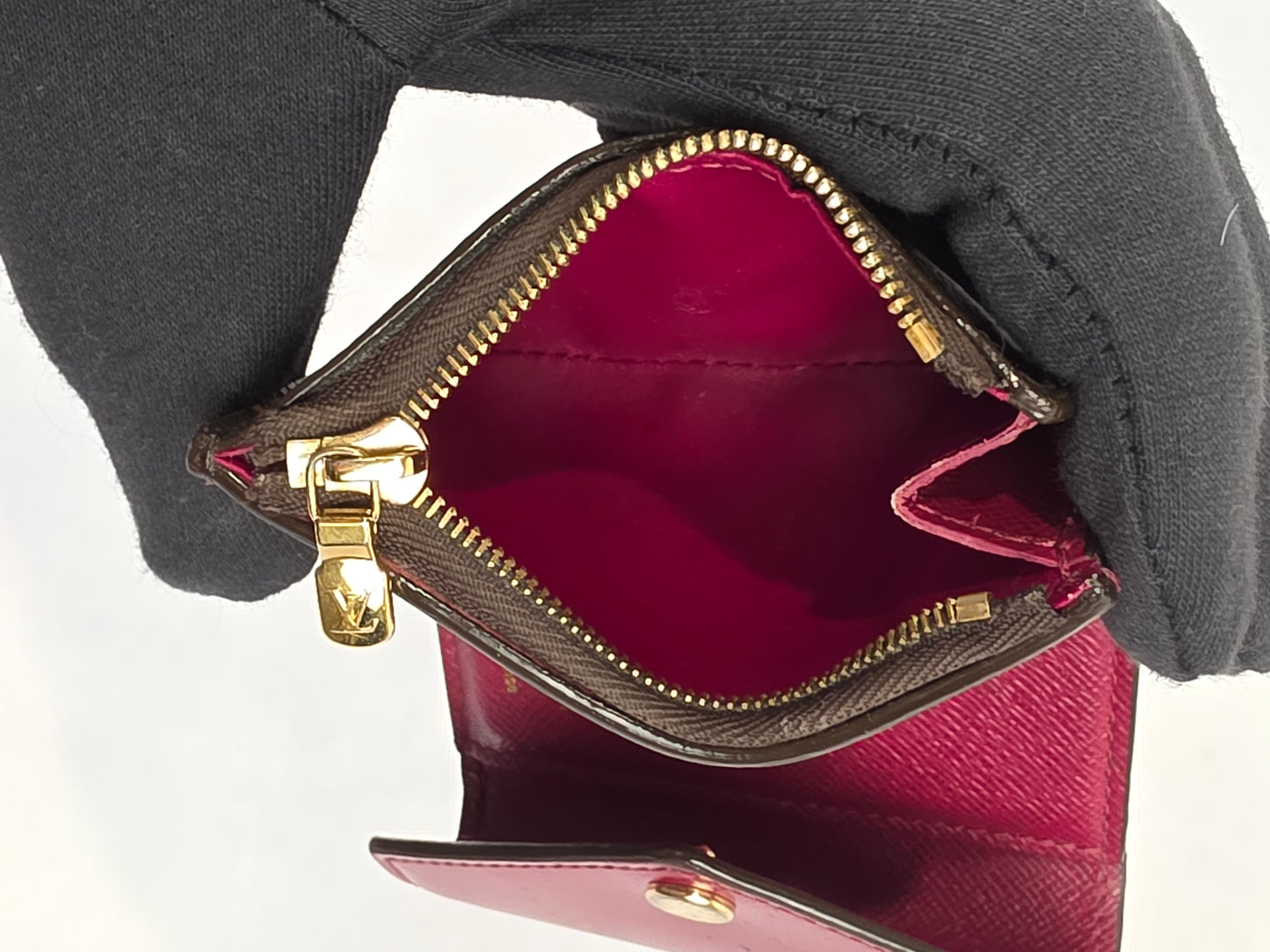 Louis Vuitton Monogram Zoe Wallet Fuchsia Pink Compact Tri-Fold