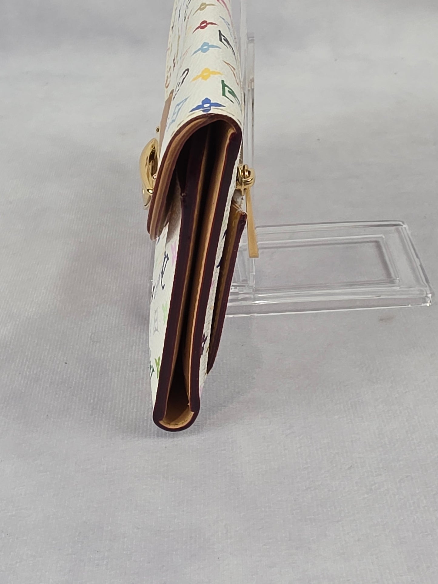 Louis Vuitton Monogram Multicolore Eugenie Wallet White Murakami