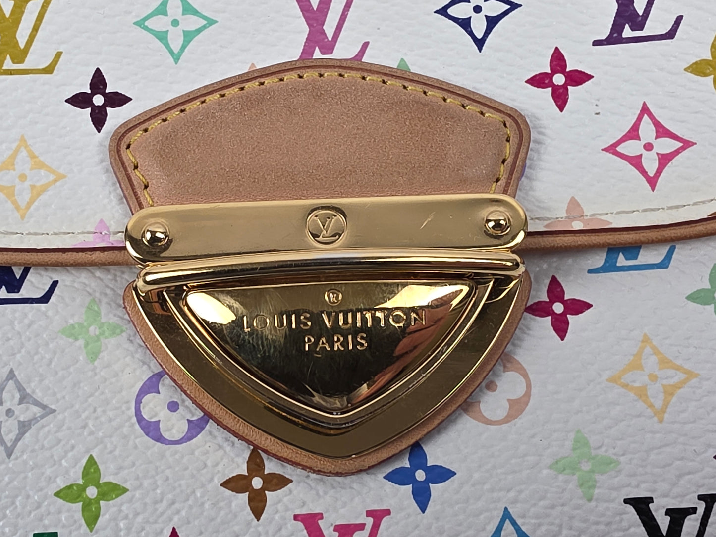 Louis Vuitton Monogram Multicolore Eugenie Wallet White Murakami