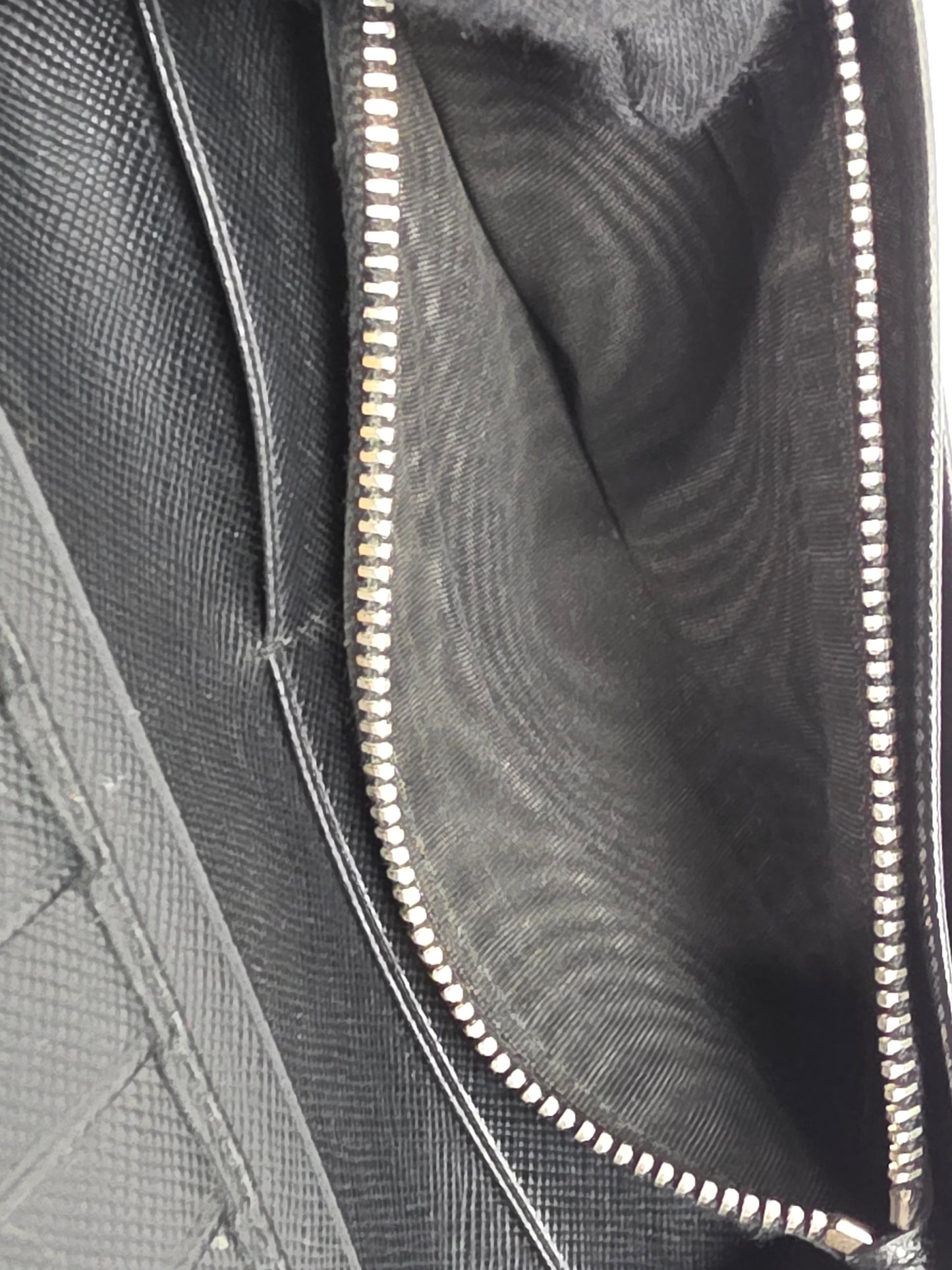 PRADA Saffiano Leather Long Bifold Wallet - Nero Black