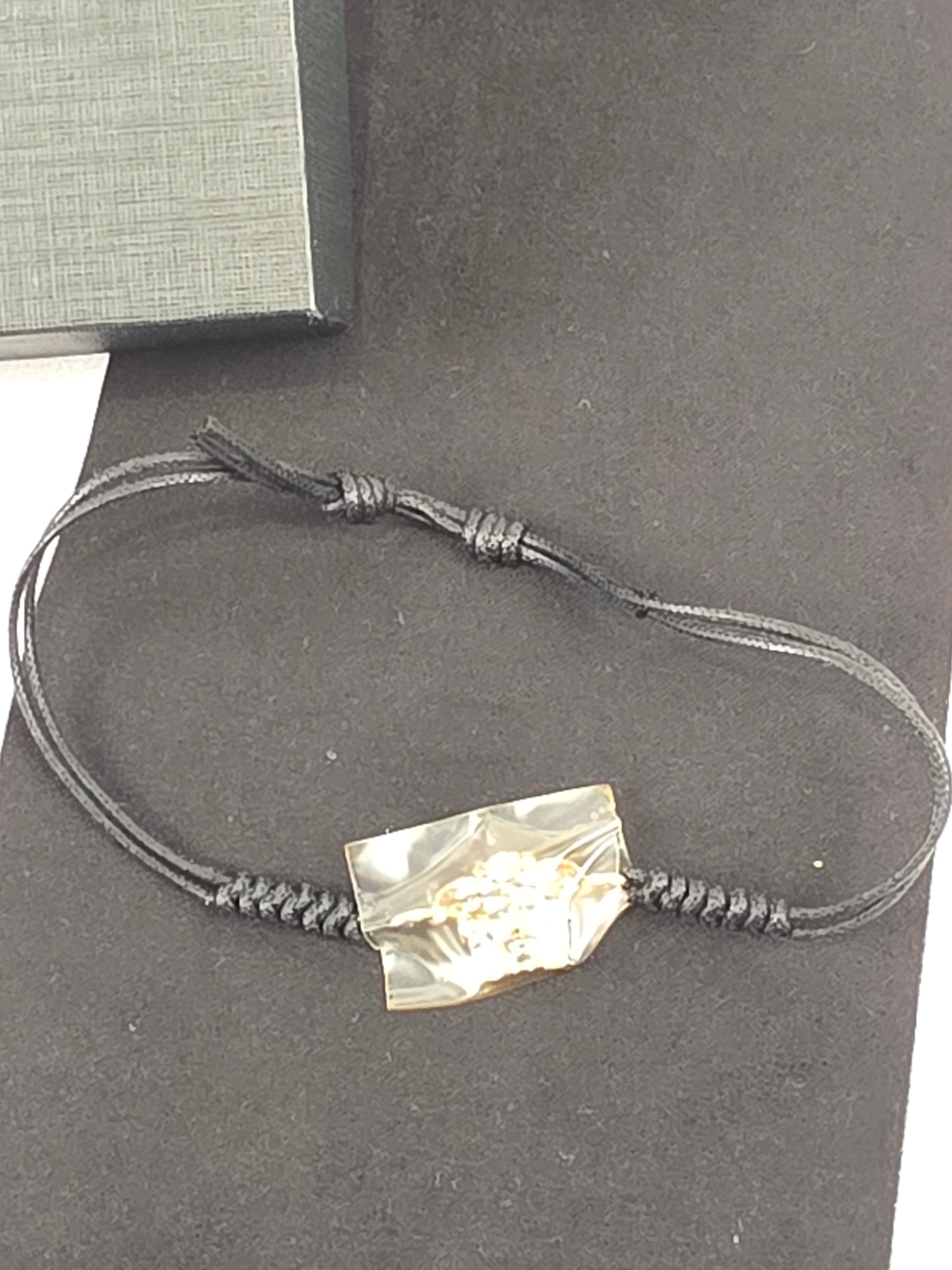Versace Medusa Black Leather Cord Adjustable Charm Bracelet