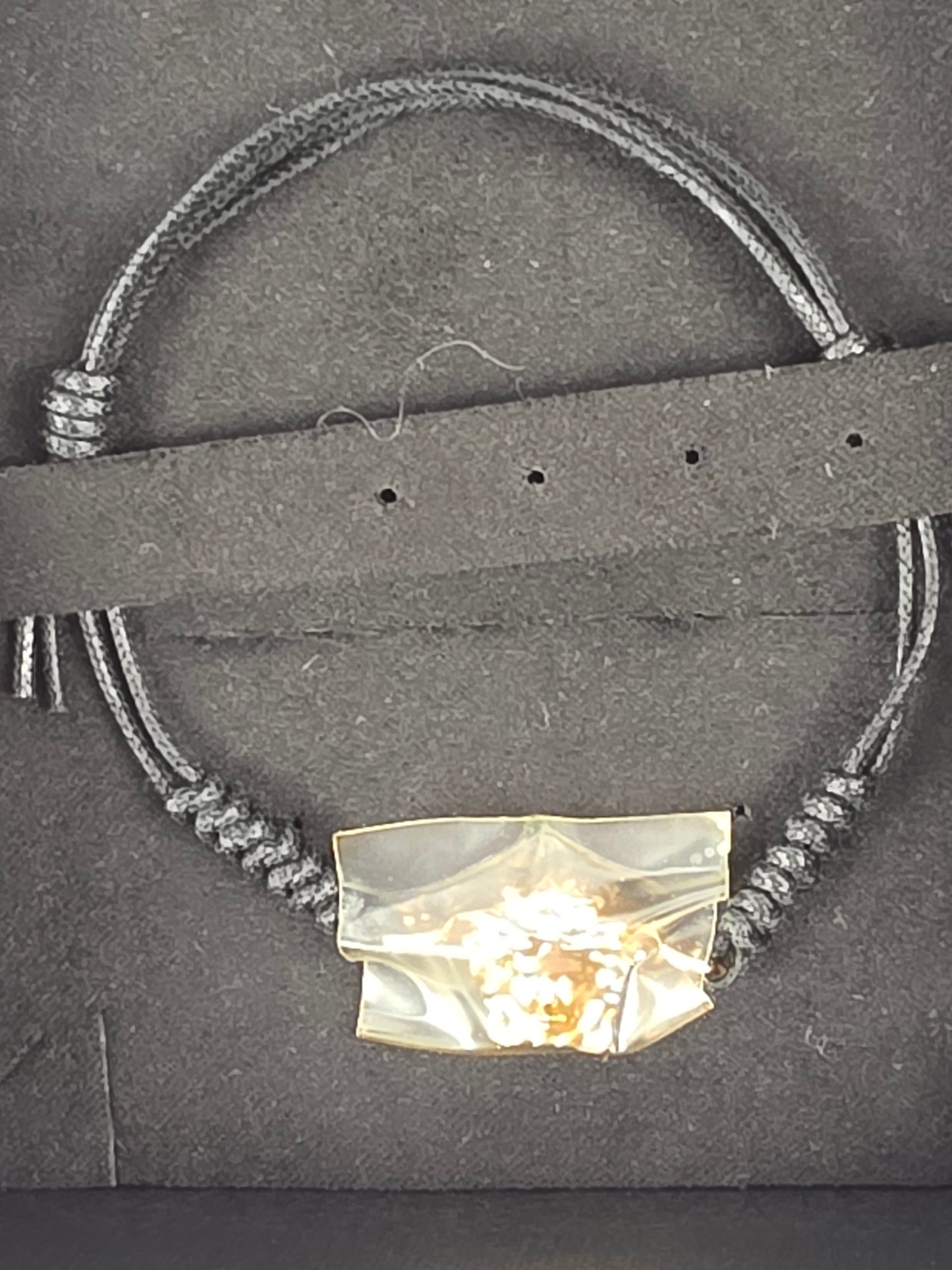 Versace Medusa Black Leather Cord Adjustable Charm Bracelet