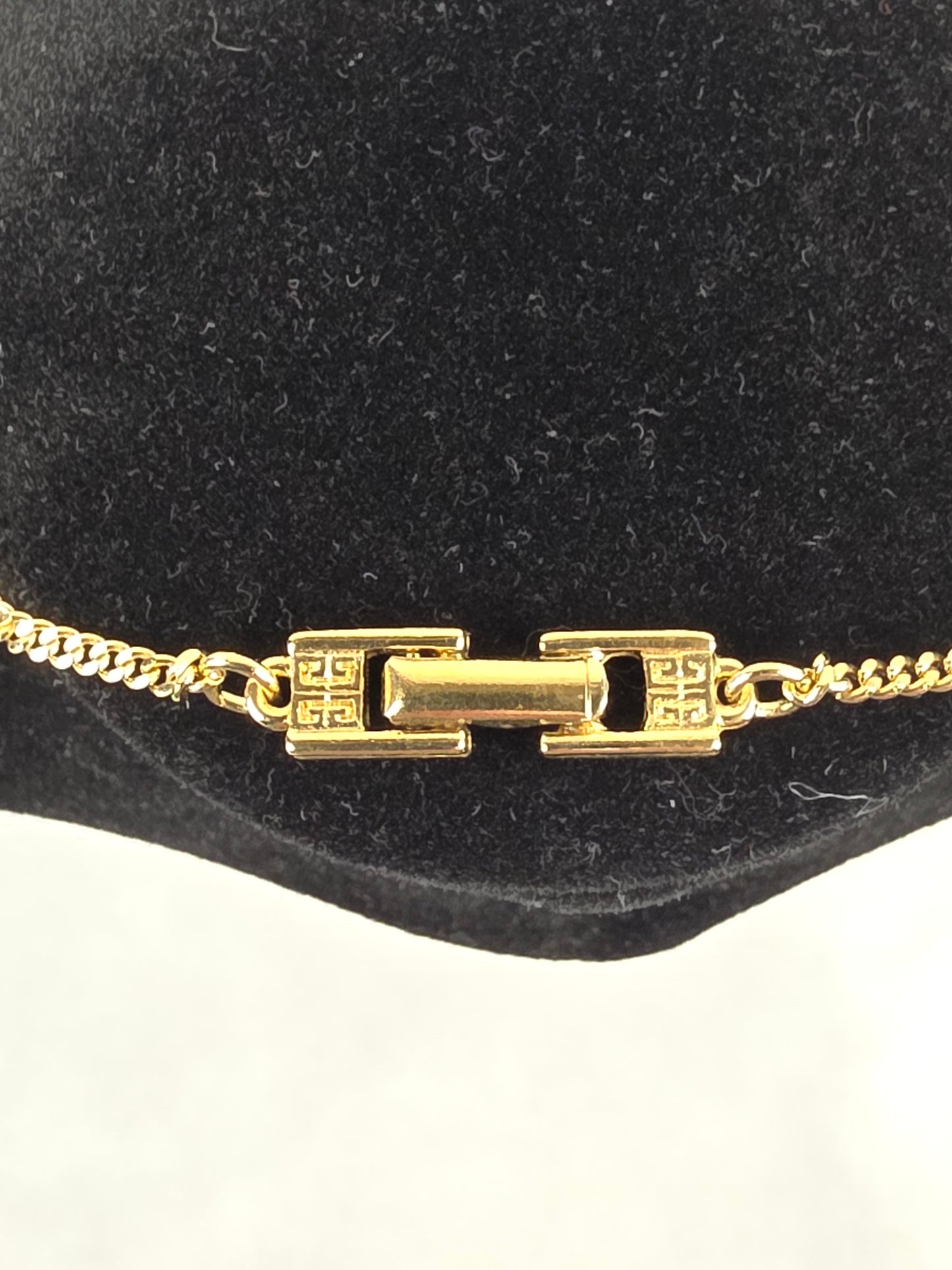 Givenchy Gold-Plated Cutout Signature Heart Pendant Necklace with Crystal Detail