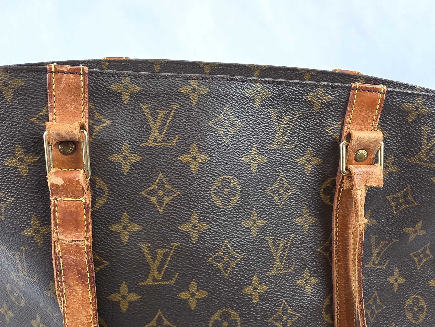 LOUIS VUITTON VINTAGE MONOGRAM SAC MM SHOPPING TOTE