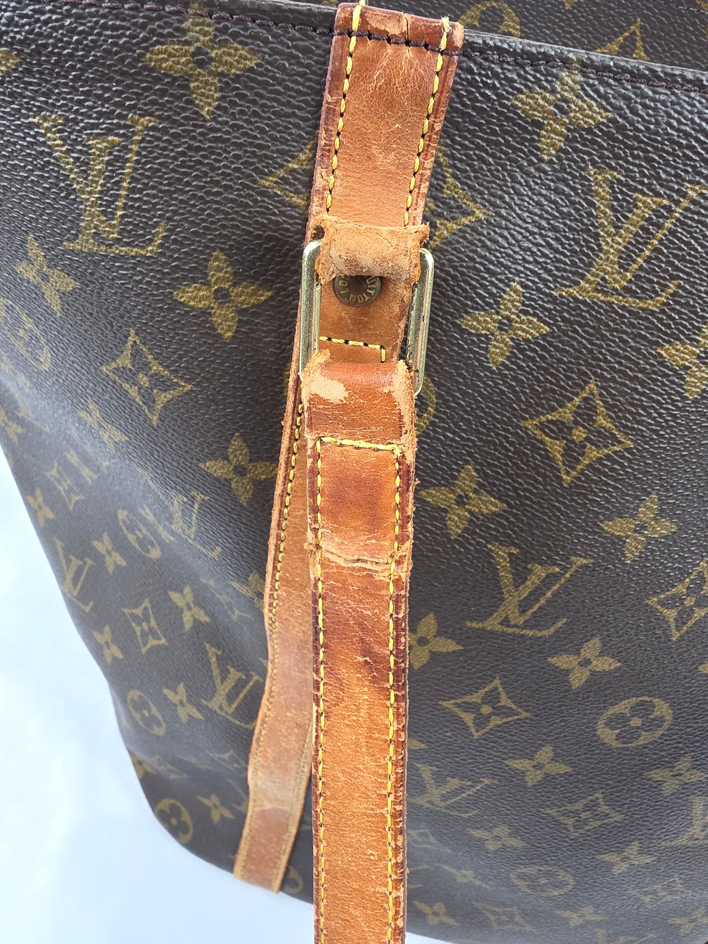 LOUIS VUITTON VINTAGE MONOGRAM SAC MM SHOPPING TOTE