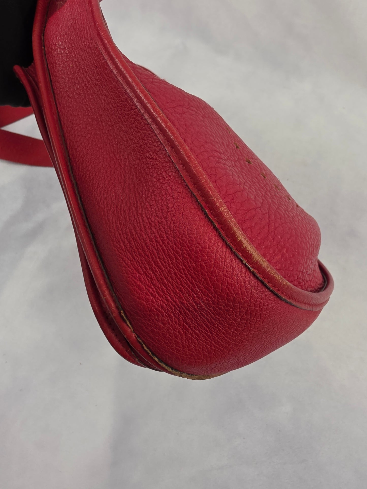 Hermès Evelyne PM Crossbody Bag, Red Taurillon Clémence Leather