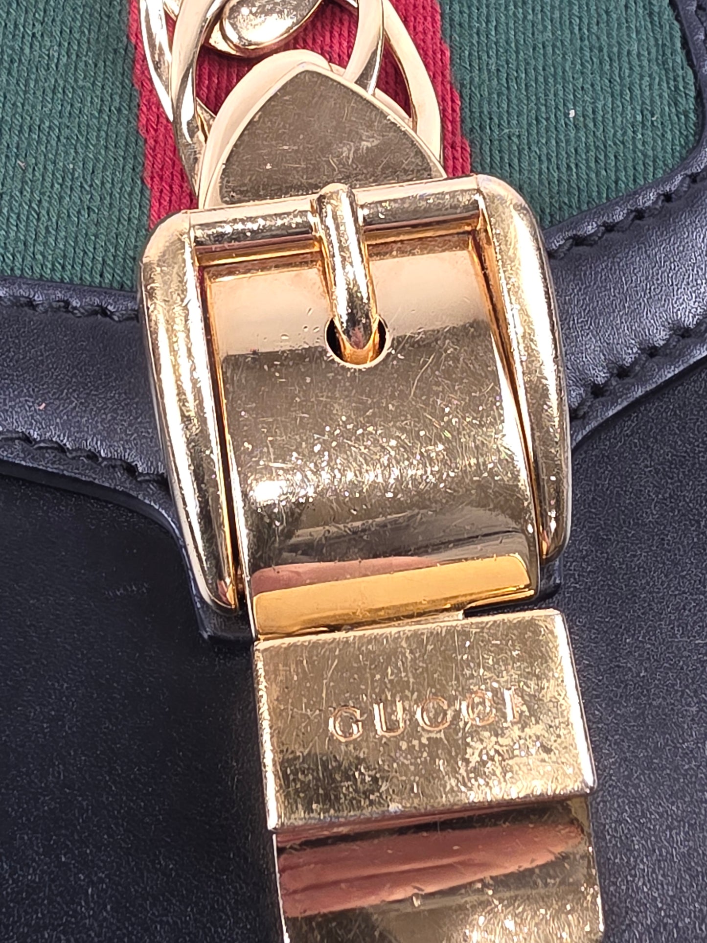 Gucci Sylvie Mini Chain Shoulder Bag – Black