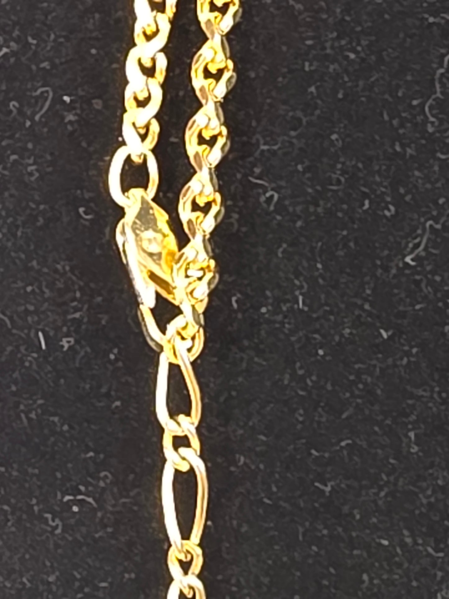 Vintage Yves Saint Laurent Gold-Tone Embossed Ring Pendant Long Necklace