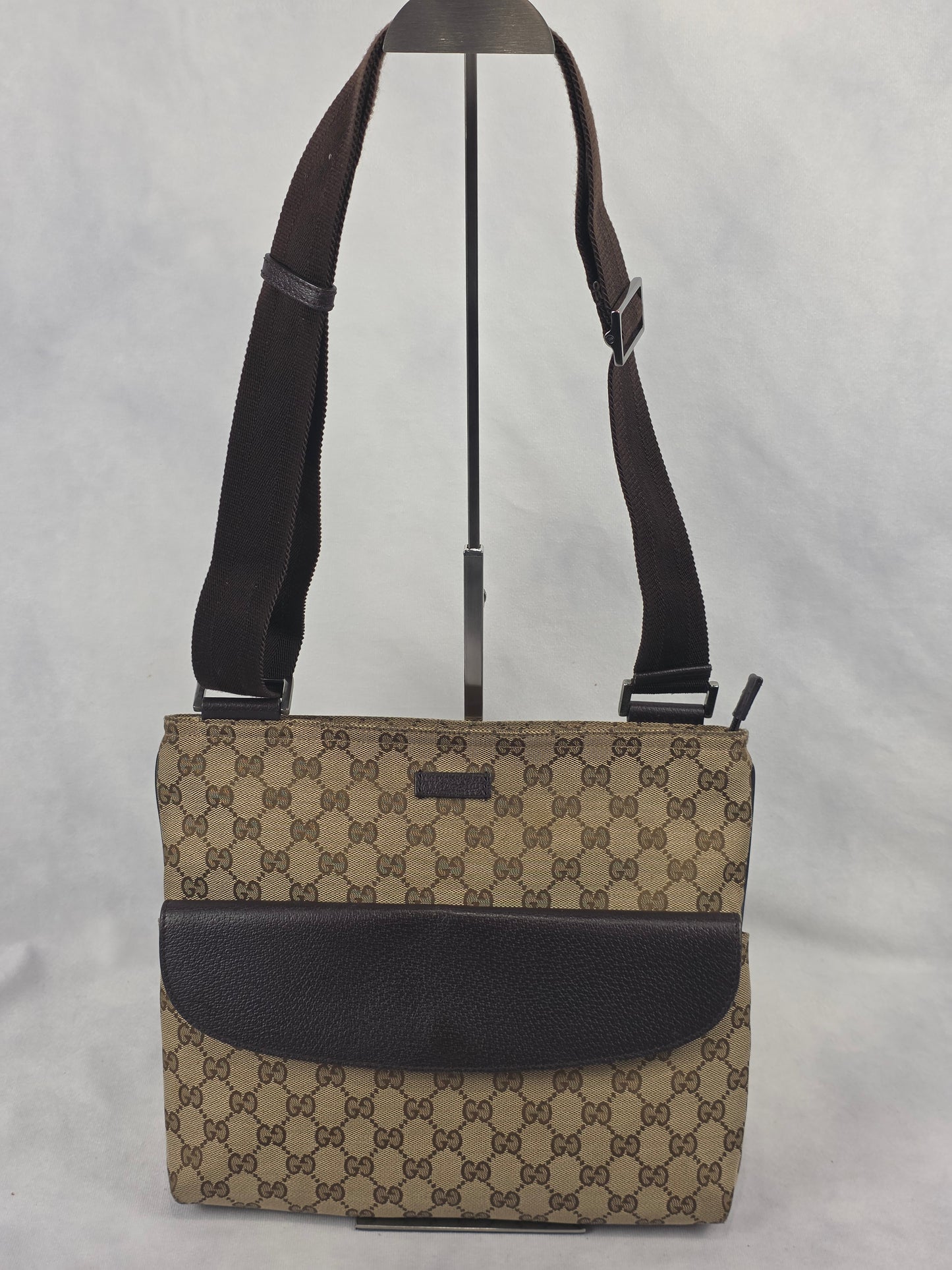 Gucci GG Canvas Front Pocket Messenger Bag