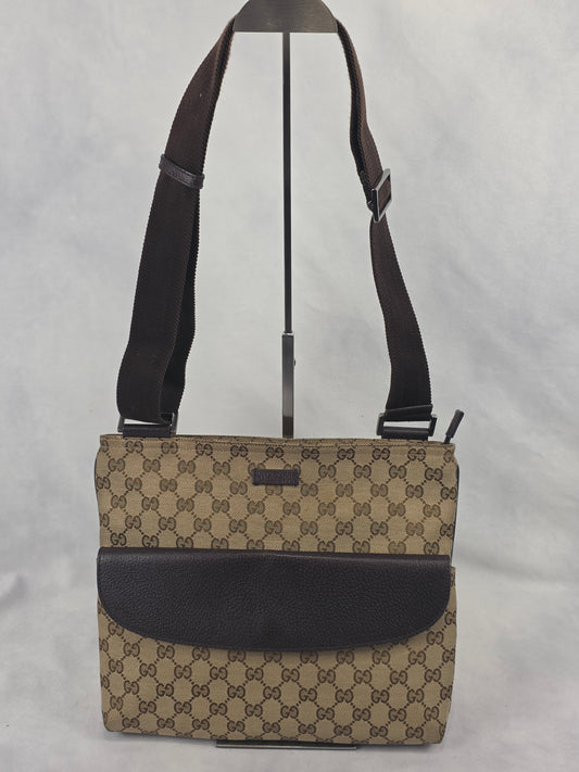 Gucci GG Canvas Front Pocket Messenger Bag