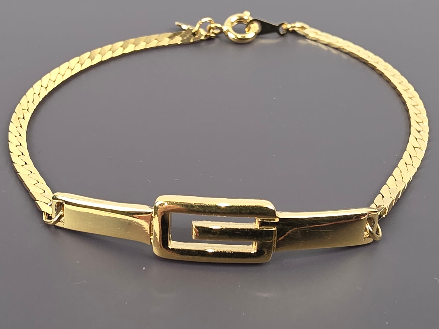 Givenchy Gold Plated Herringbone Chain Bracelet