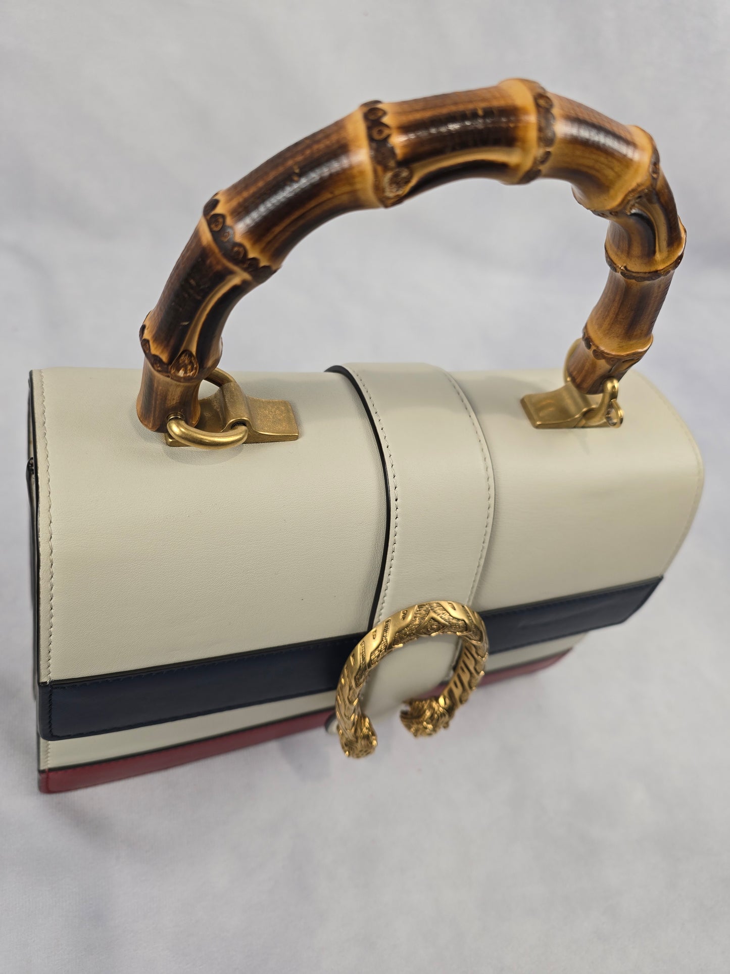 Gucci Calfskin Dionysus Bamboo Two Way Bag - Medium Size