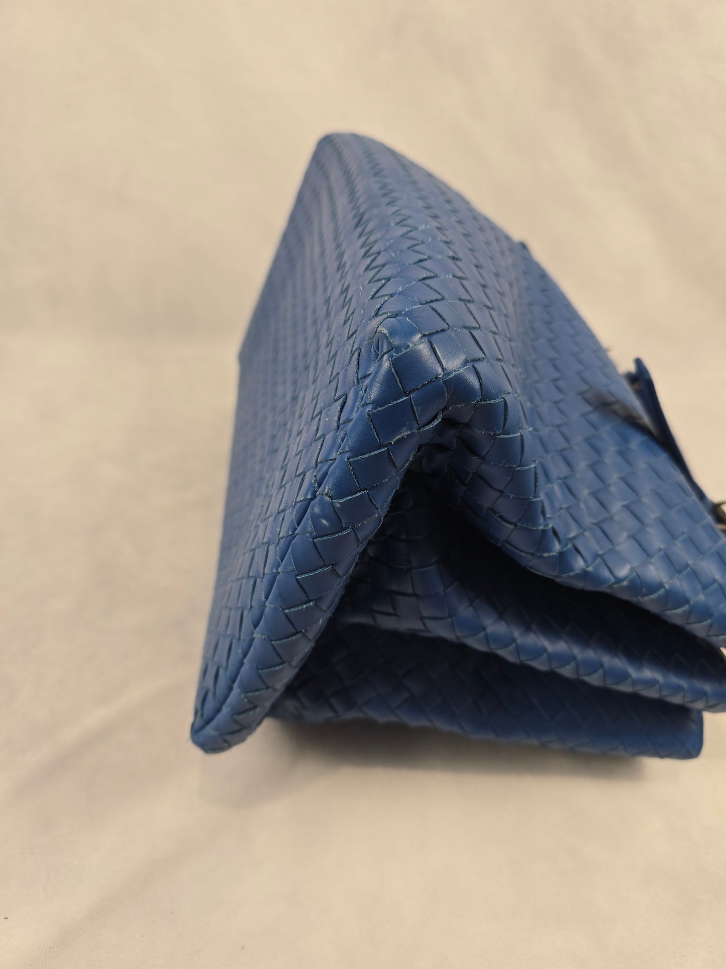 Bottega Veneta Intrecciato Medium Roma Top Handle Bag in Cobalt Blue
