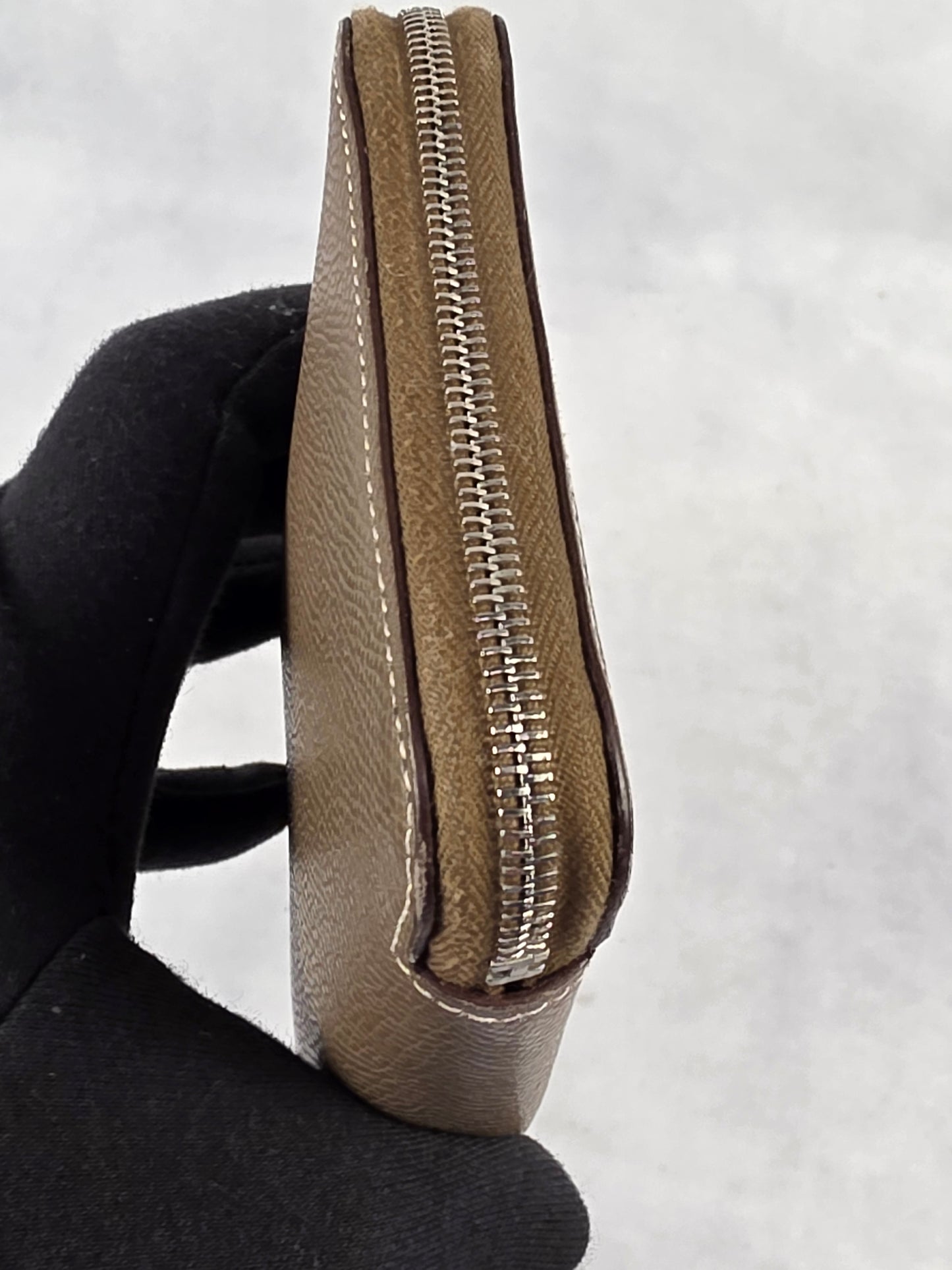 Hermès Azap Long Silk'In Wallet in Étoupe Epsom Leather