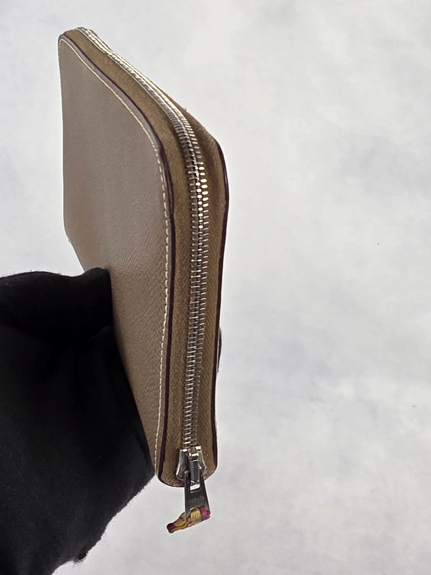 Hermès Azap Long Silk'In Wallet in Étoupe Epsom Leather