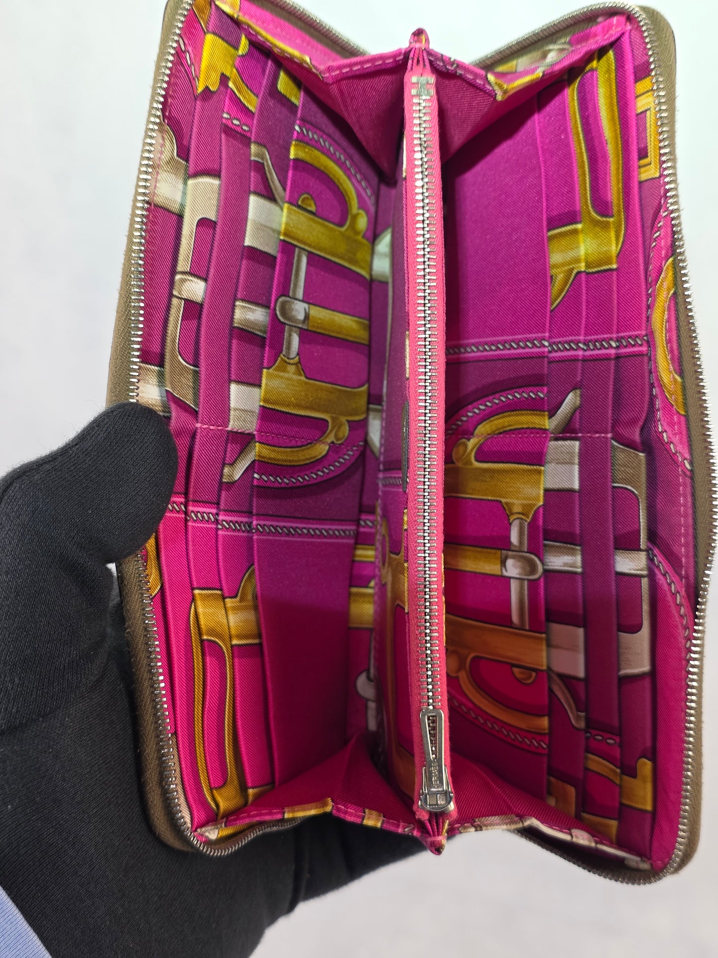 Hermès Azap Long Silk'In Wallet in Étoupe Epsom Leather