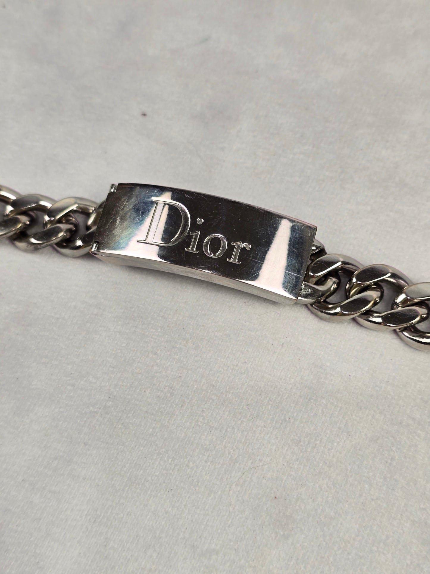 Christian Dior Vintage Gourmette Lip Gloss Duo Chunky Chain Bracelet