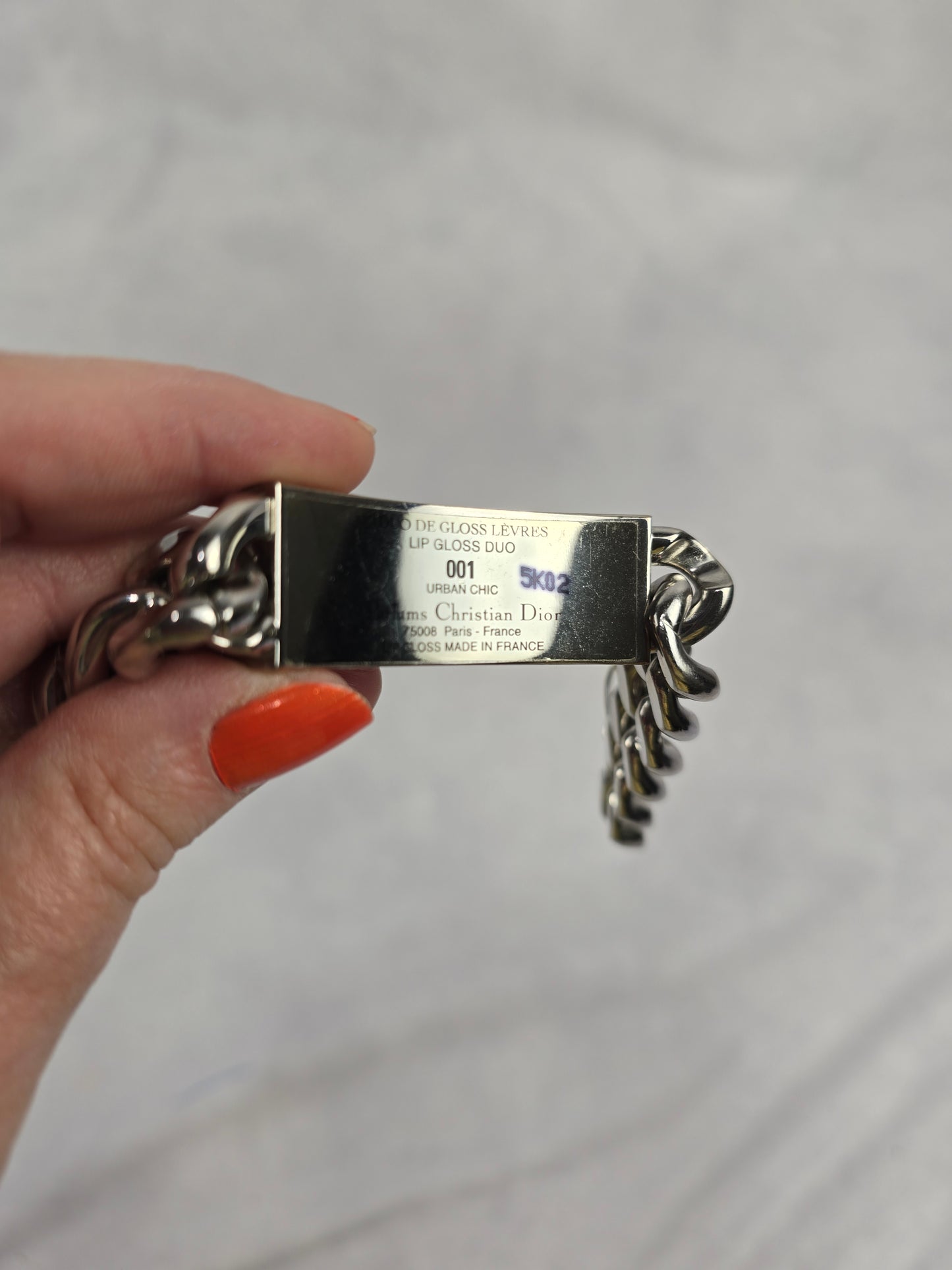 Christian Dior Vintage Gourmette Lip Gloss Duo Chunky Chain Bracelet