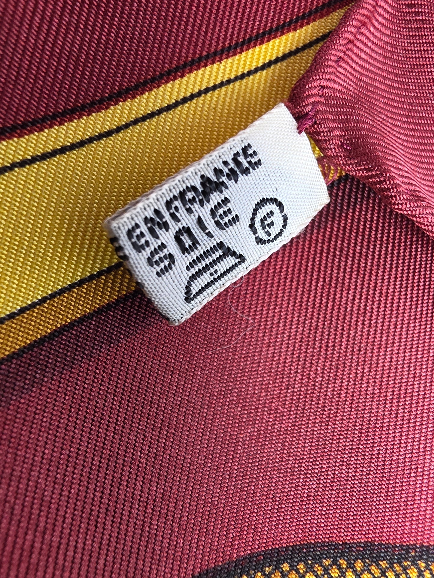 Vintage Hermès Grand Apparat Silk Scarf 90 Jacques Eudel Red Gold Equestrian