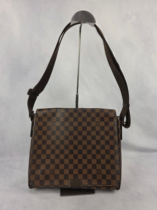 Louis Vuitton Damier Ebene District MM Messenger Crossbody Bag