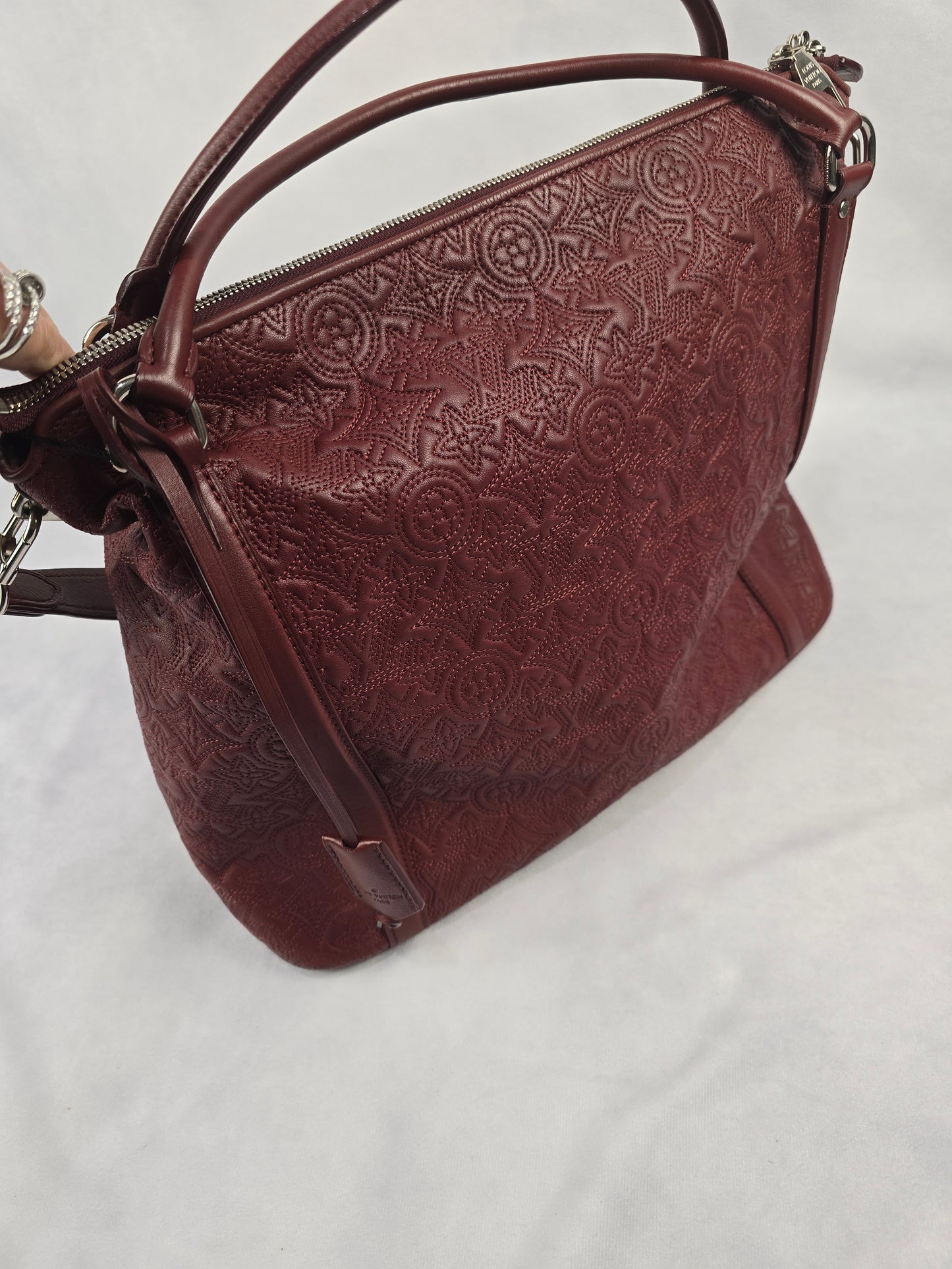 Louis Vuitton Monogram Lambskin Antheia Ixia in Bordeaux MM