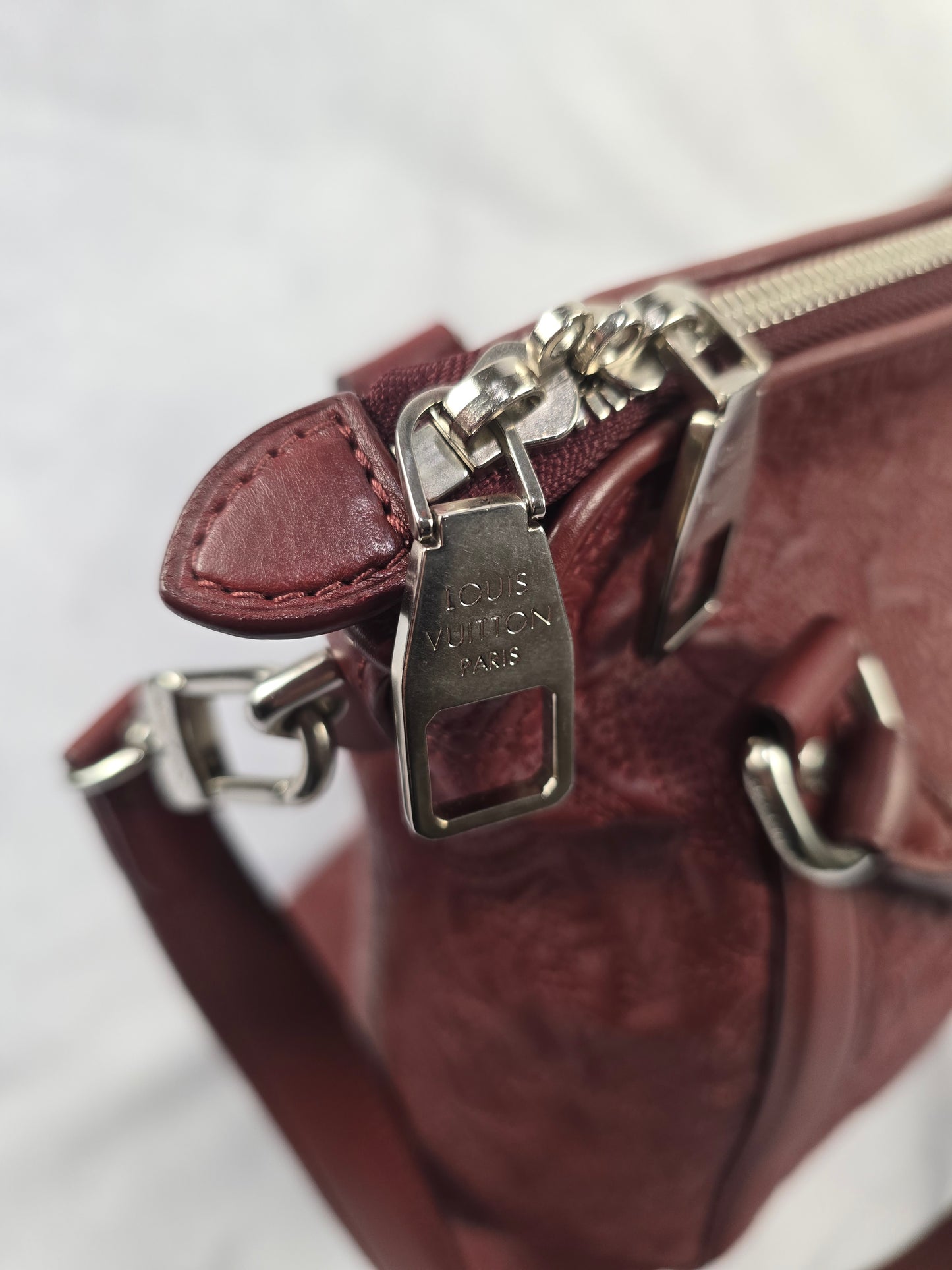 Louis Vuitton Monogram Lambskin Antheia Ixia in Bordeaux MM