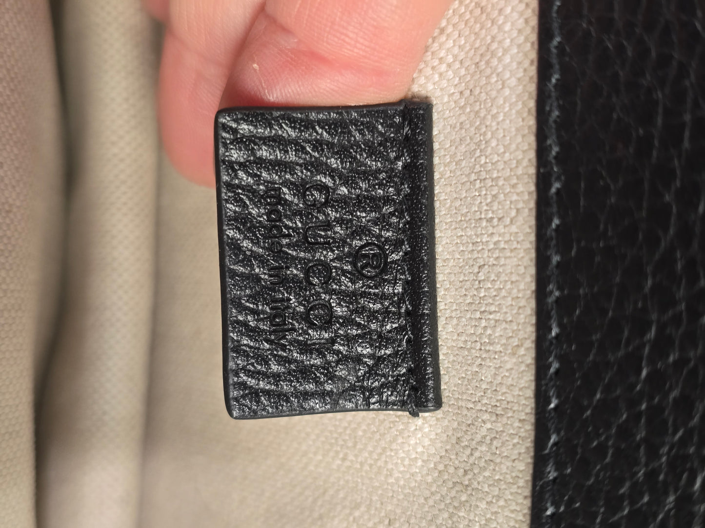 Gucci Dollar Calfskin Enamel Dionysus in Black and Electric Blue