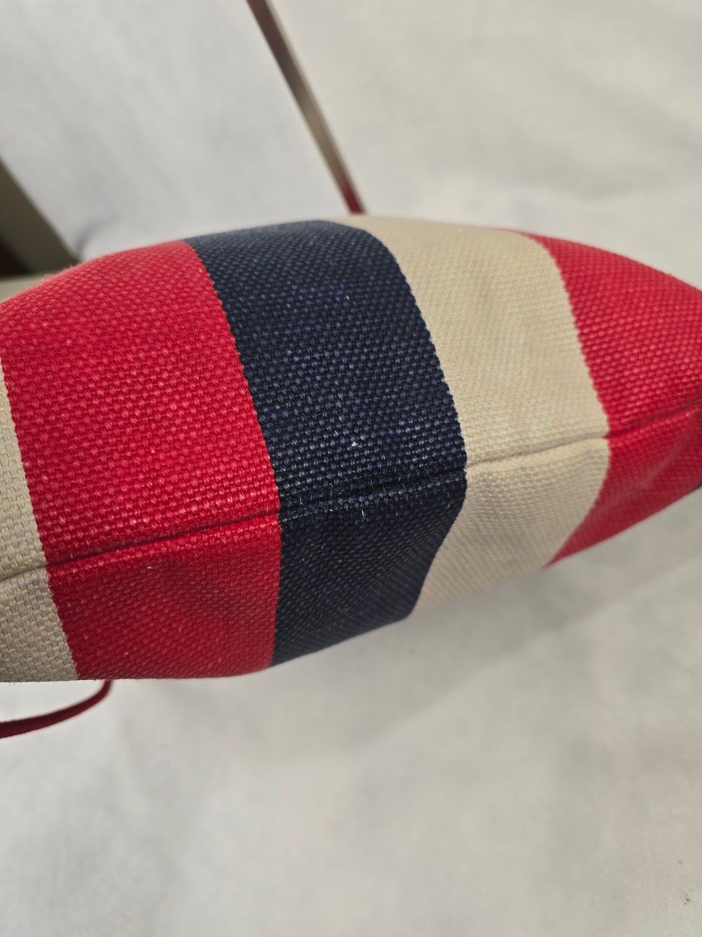 Gucci Canvas Logo Sylvie Stripe Drawstring Backpack