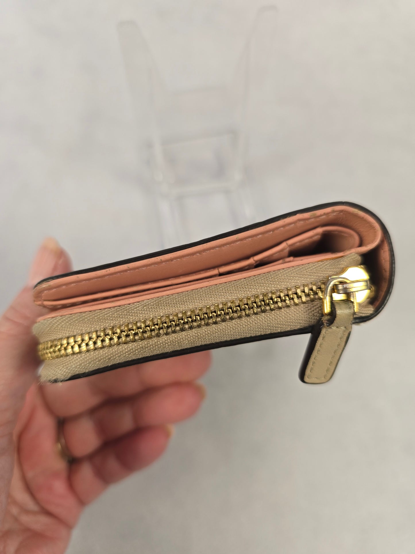 MCM Visetos Bunny Bifold Zip Wallet