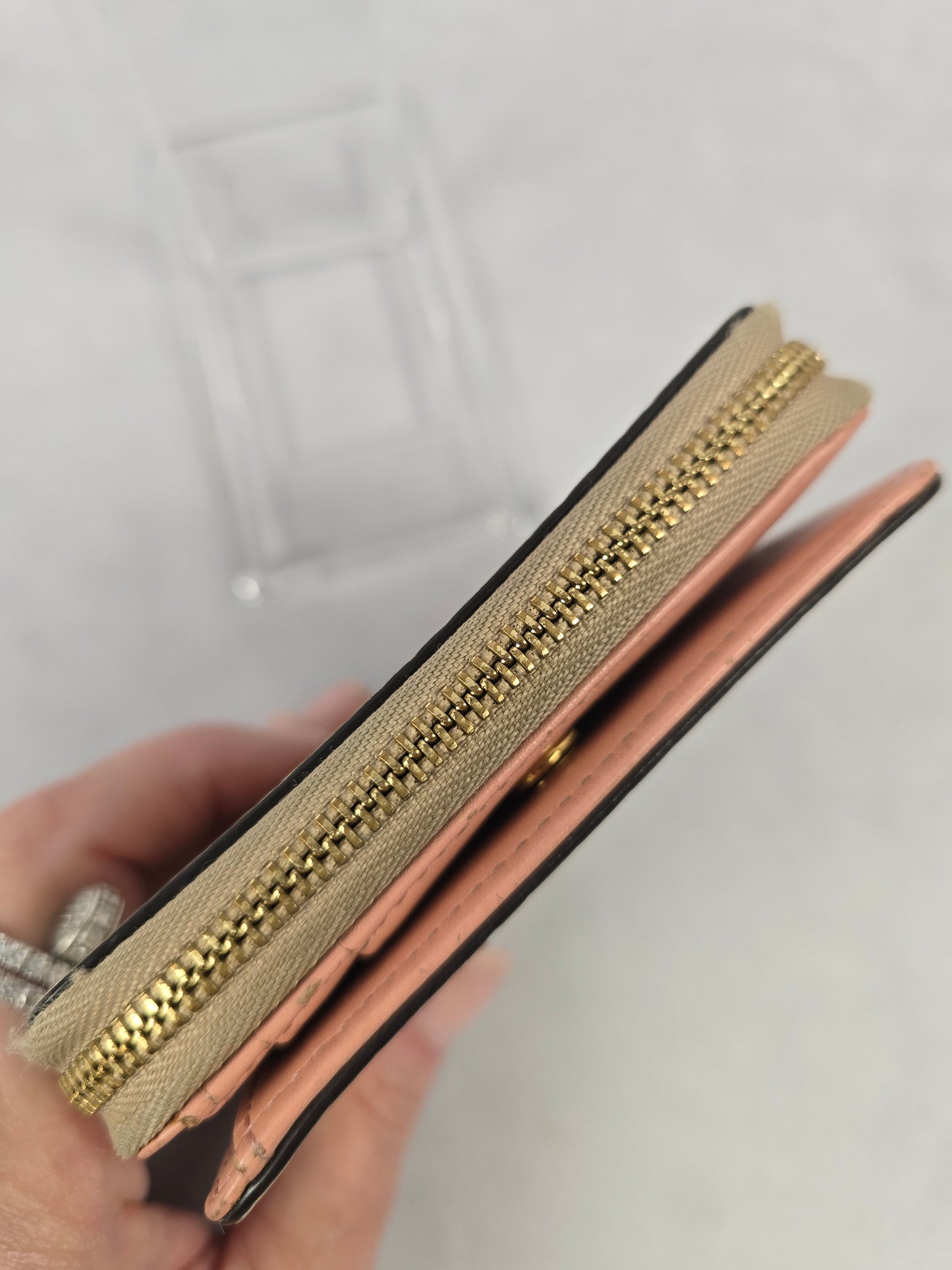 MCM Visetos Bunny Bifold Zip Wallet