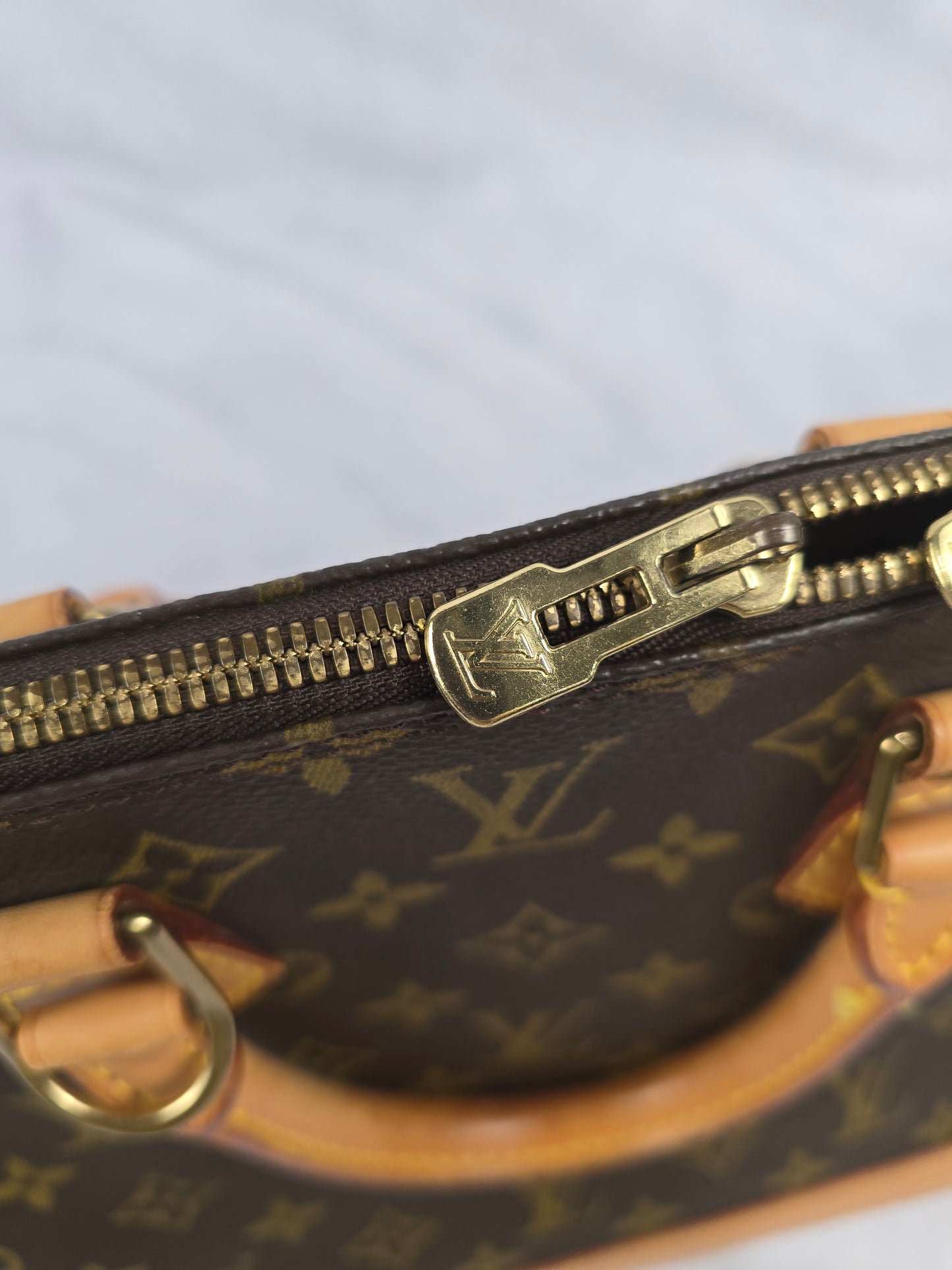 Louis Vuitton Brown Classic Monogram Canvas Alma PM (No shoulder strap)