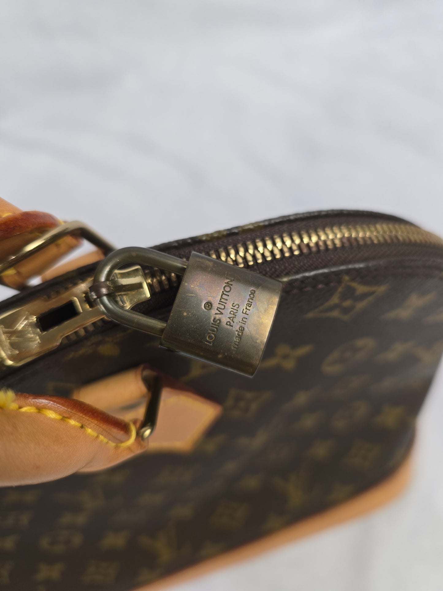 Louis Vuitton Brown Classic Monogram Canvas Alma PM (No shoulder strap)