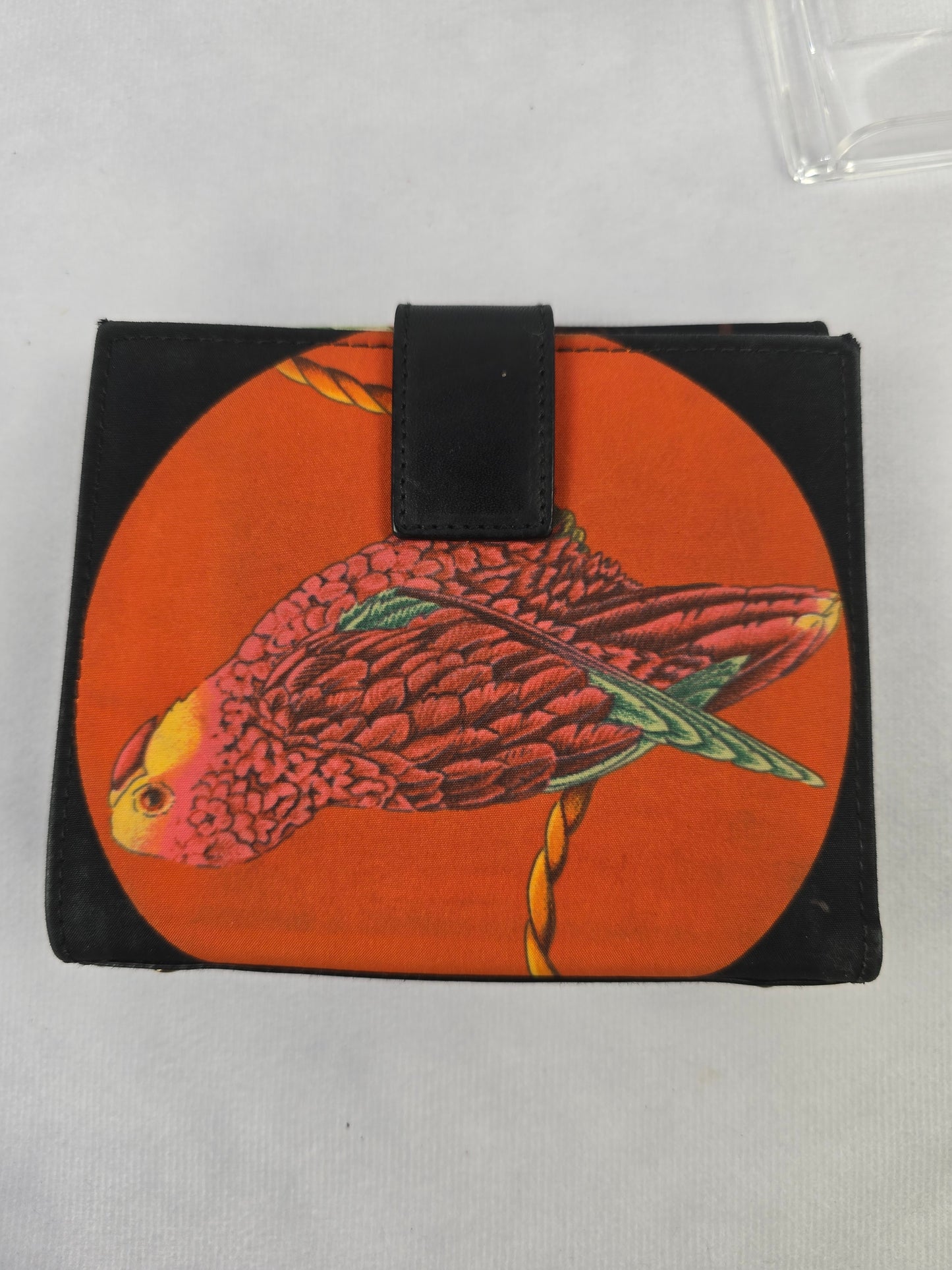 Ferragamo Fabric and Leather Jungle French Wallet