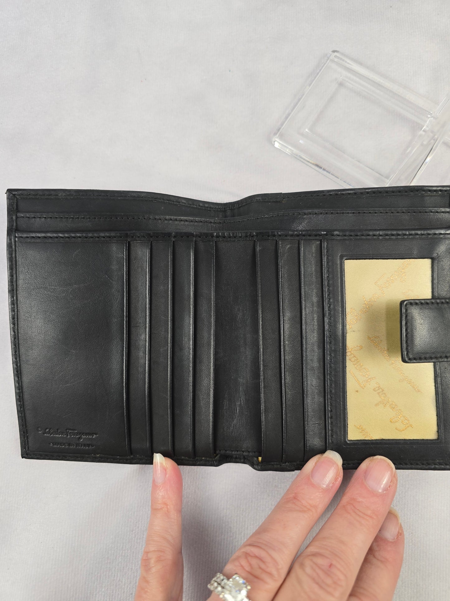 Ferragamo Fabric and Leather Jungle French Wallet