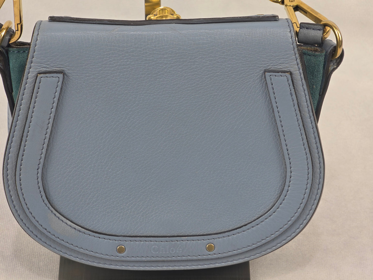Chloé Small Nile Bracelet Leather and Suede Crossbody Bag