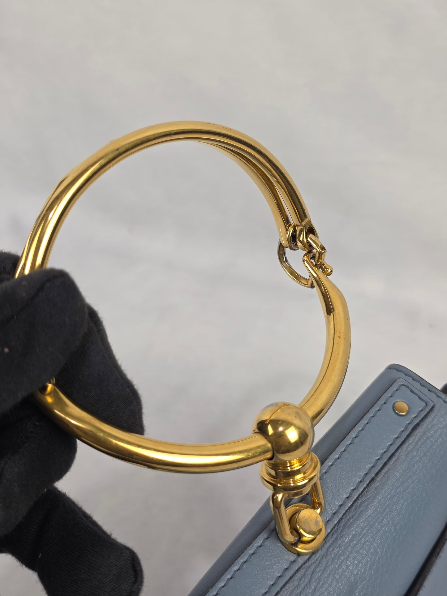 Chloé Small Nile Bracelet Leather and Suede Crossbody Bag